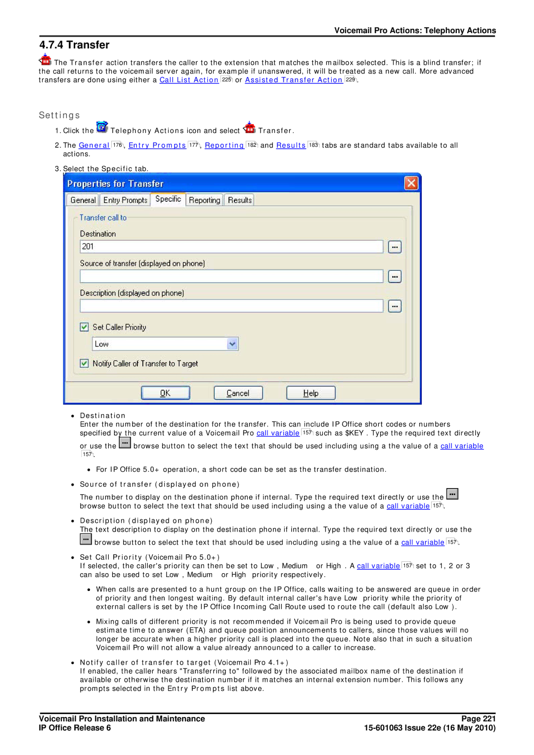 Avaya 6 manual Transfer 