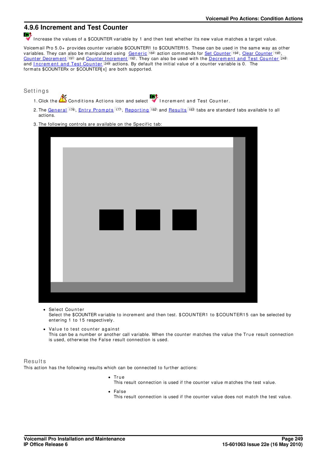 Avaya 6 manual Increment and Test Counter 