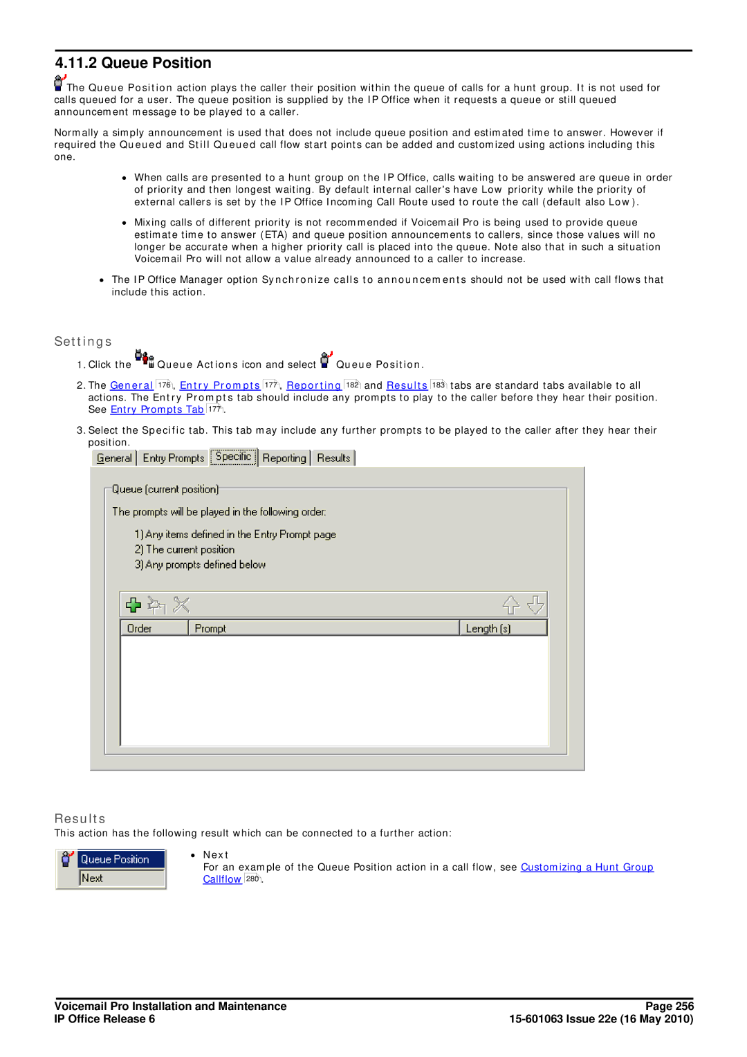 Avaya 6 manual Click the Queue Actions icon and select Queue Position 