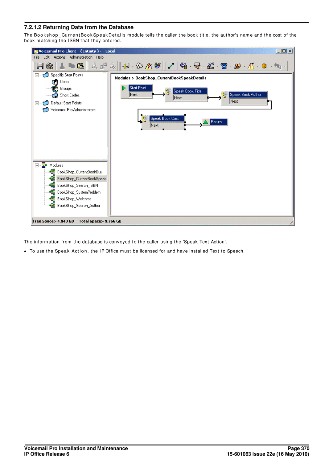 Avaya 6 manual Returning Data from the Database 