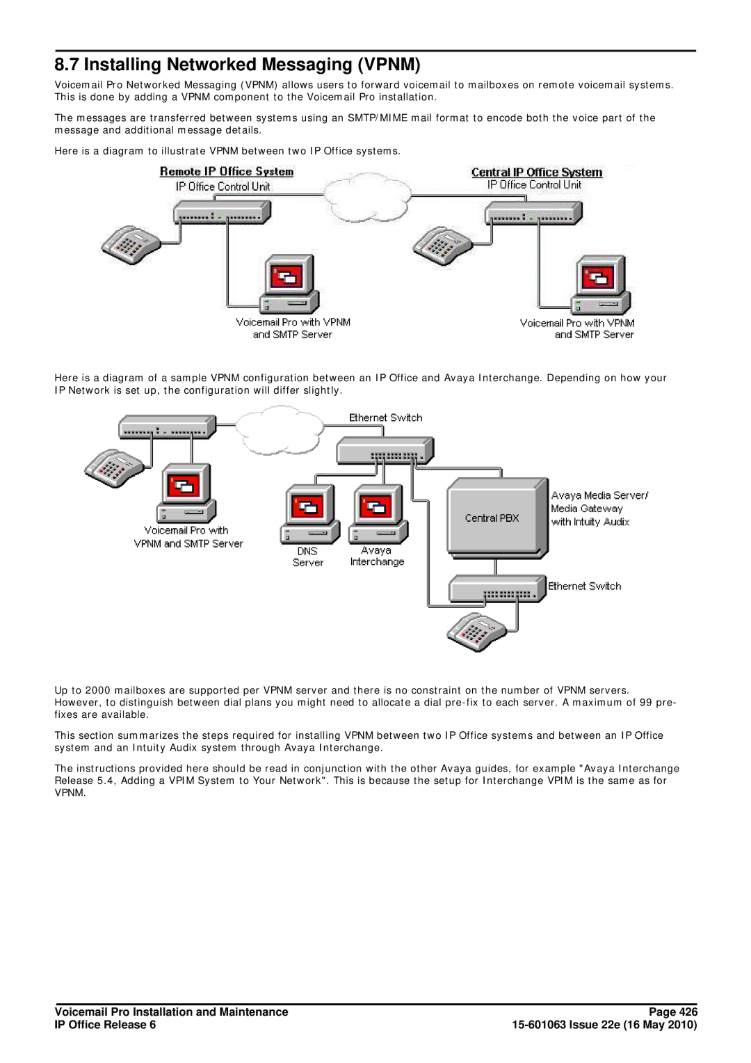 Avaya 6 manual Installing Networked Messaging Vpnm 