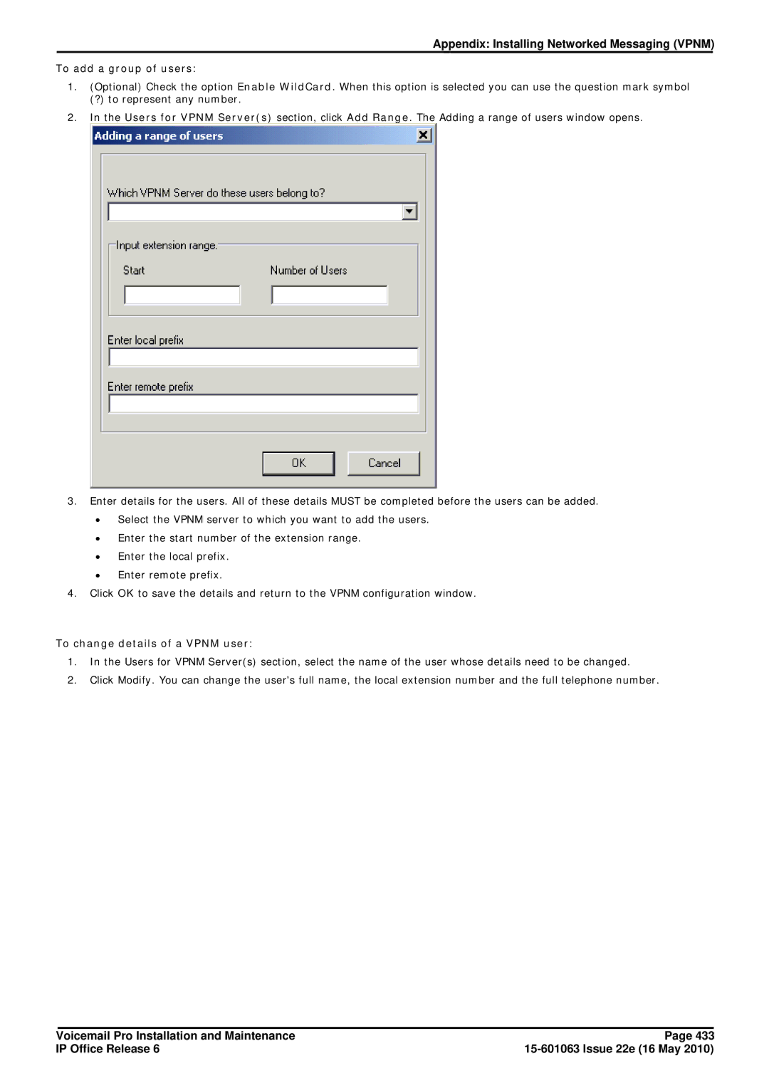 Avaya 6 manual To add a group of users 