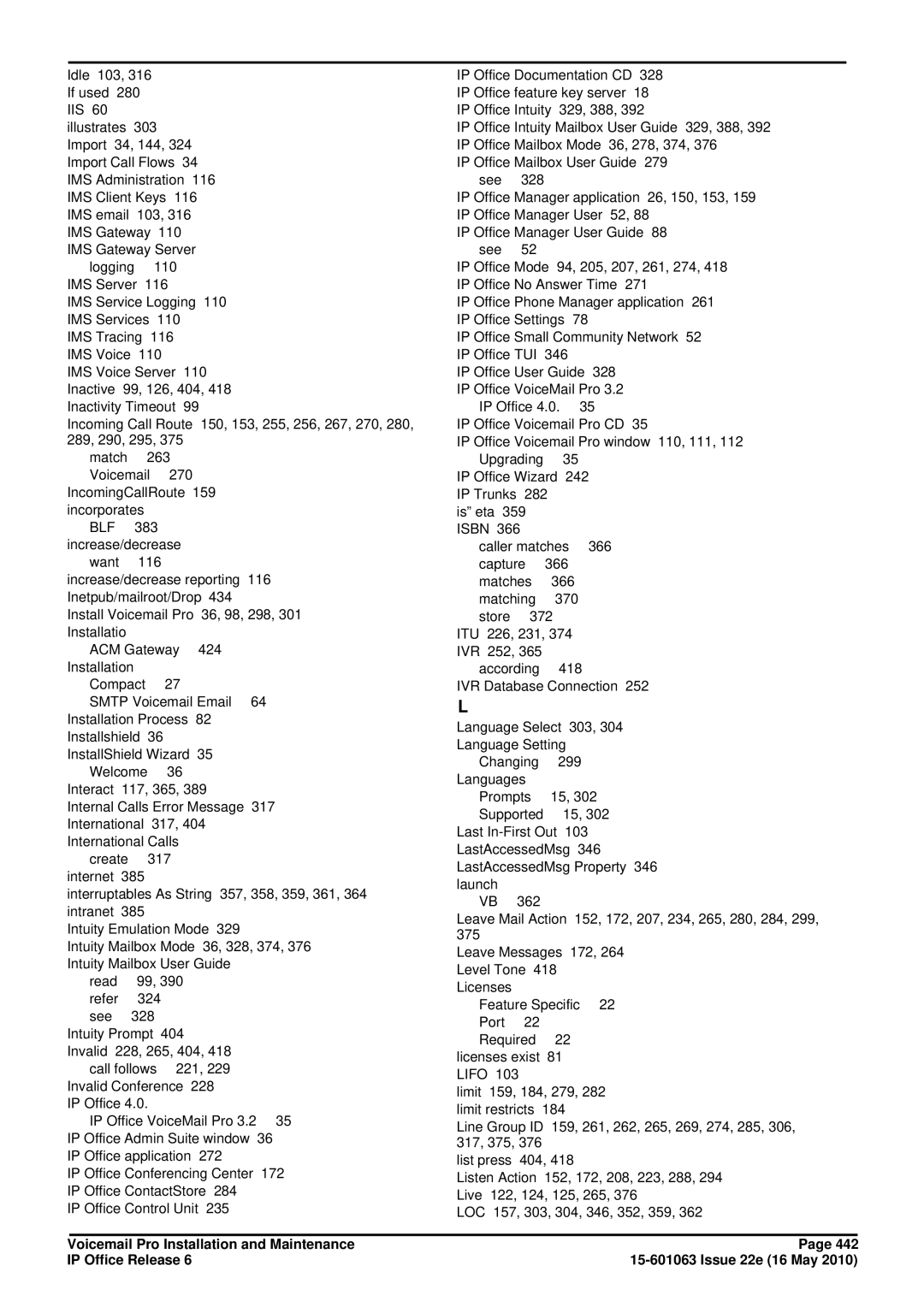 Avaya 6 manual Loc 