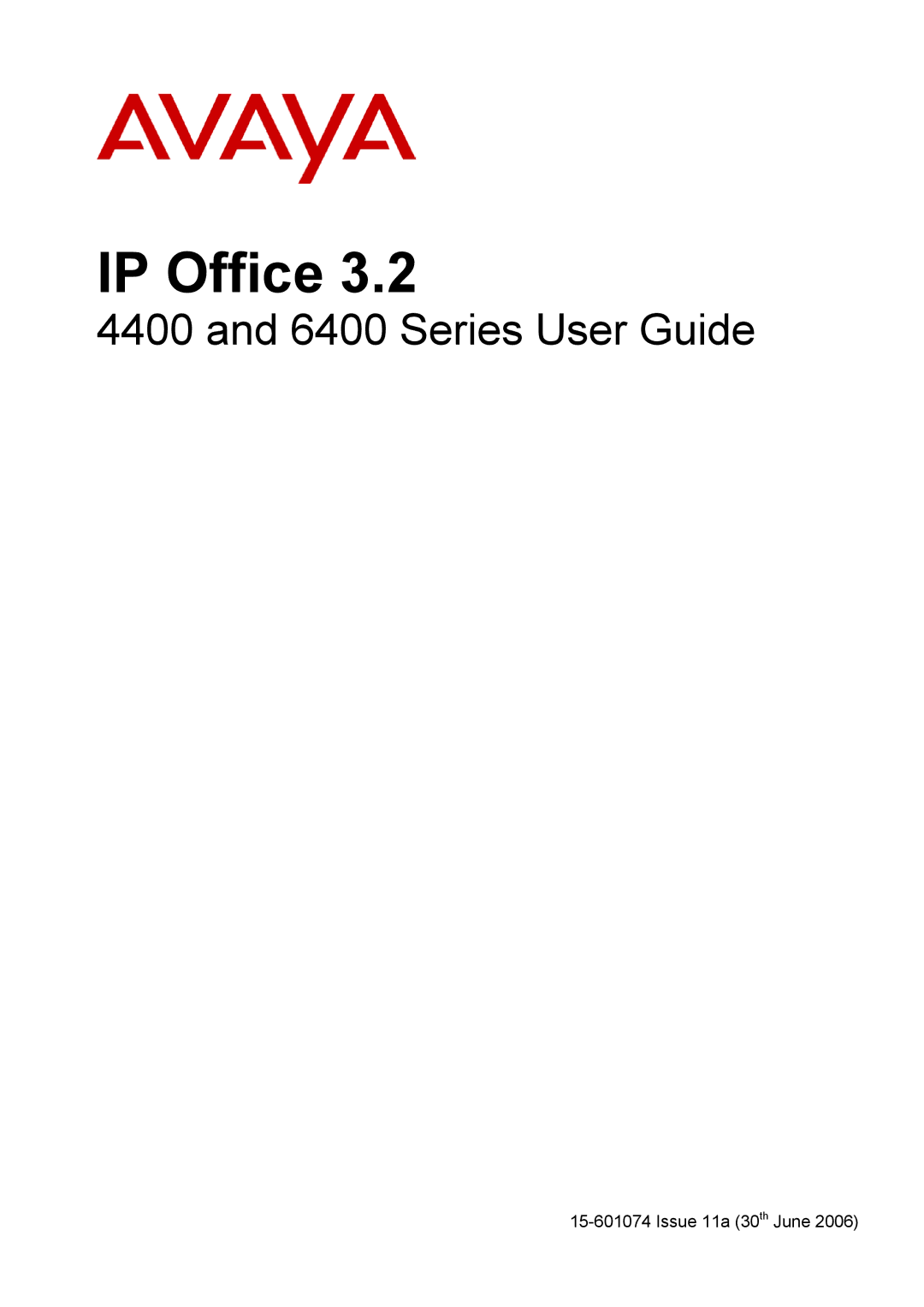 Avaya 4400, 6400 manual IP Office 