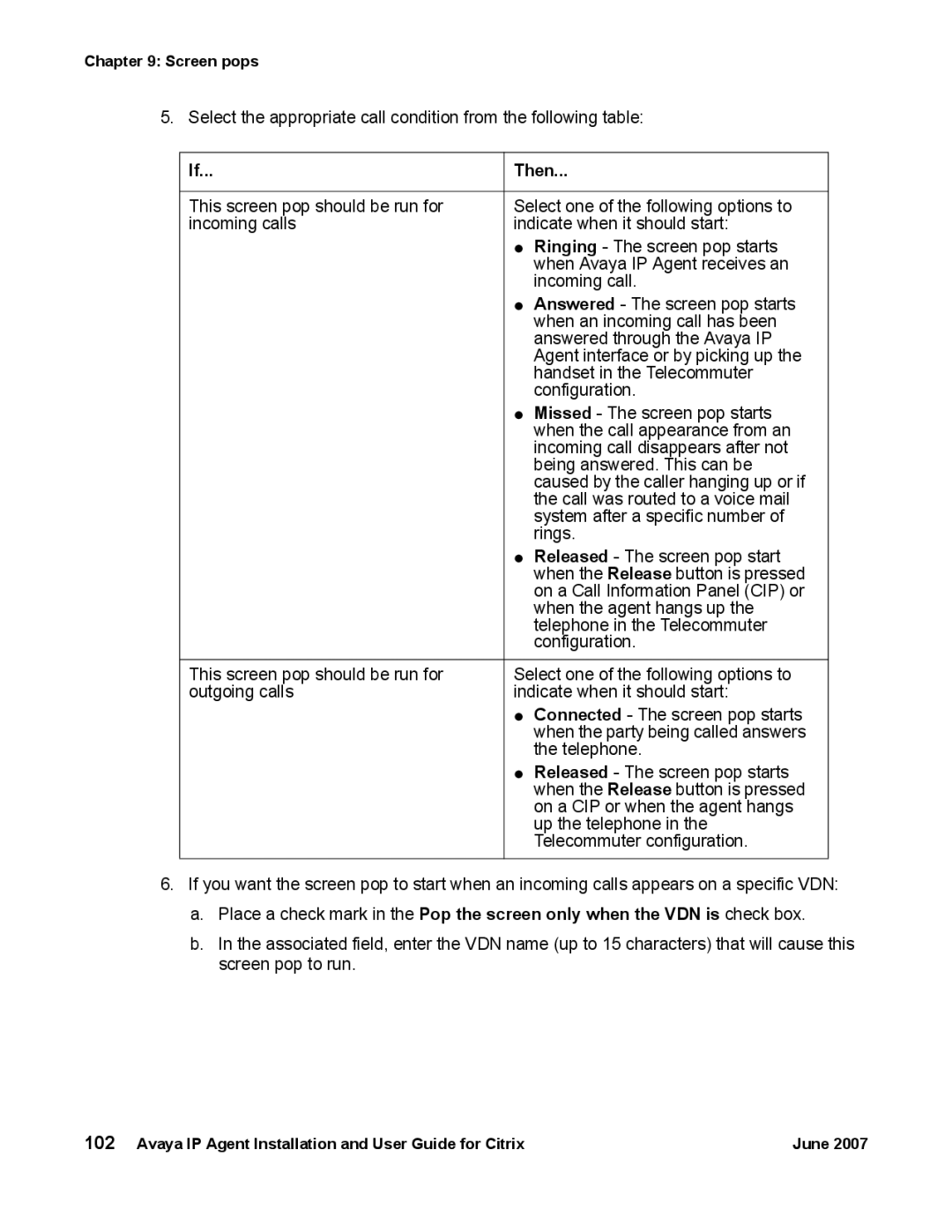 Avaya 7 manual Then 