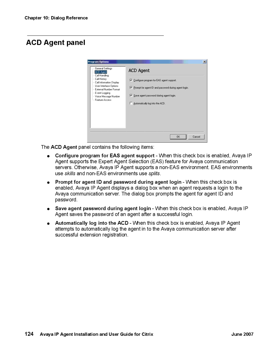 Avaya 7 manual ACD Agent panel 