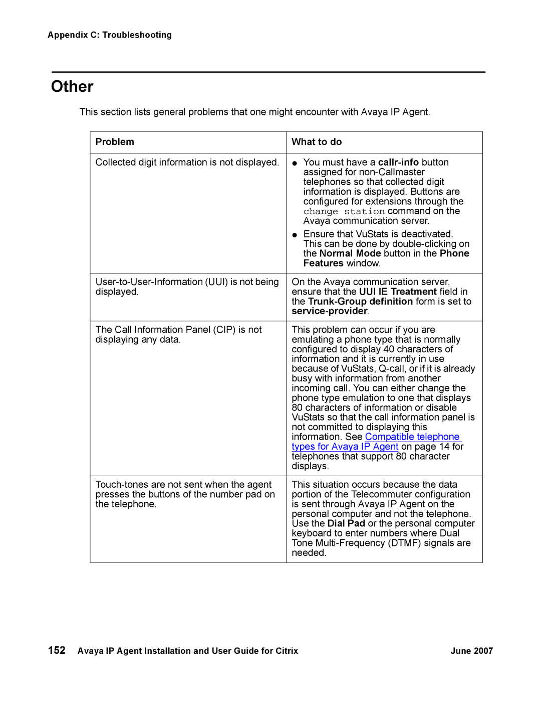 Avaya 7 manual Other, Features window, Trunk-Group definition form is set to, Service-provider 