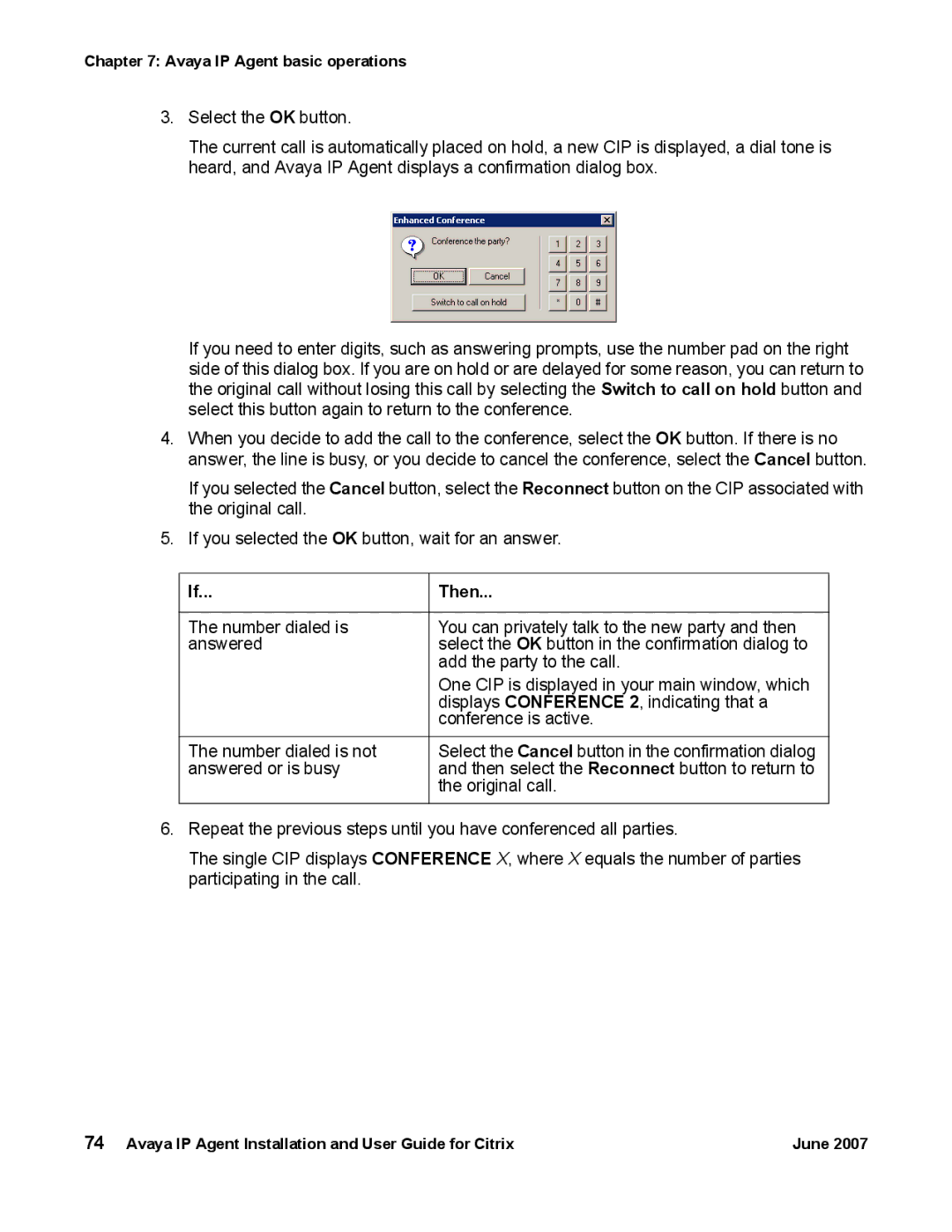 Avaya 7 manual Then 