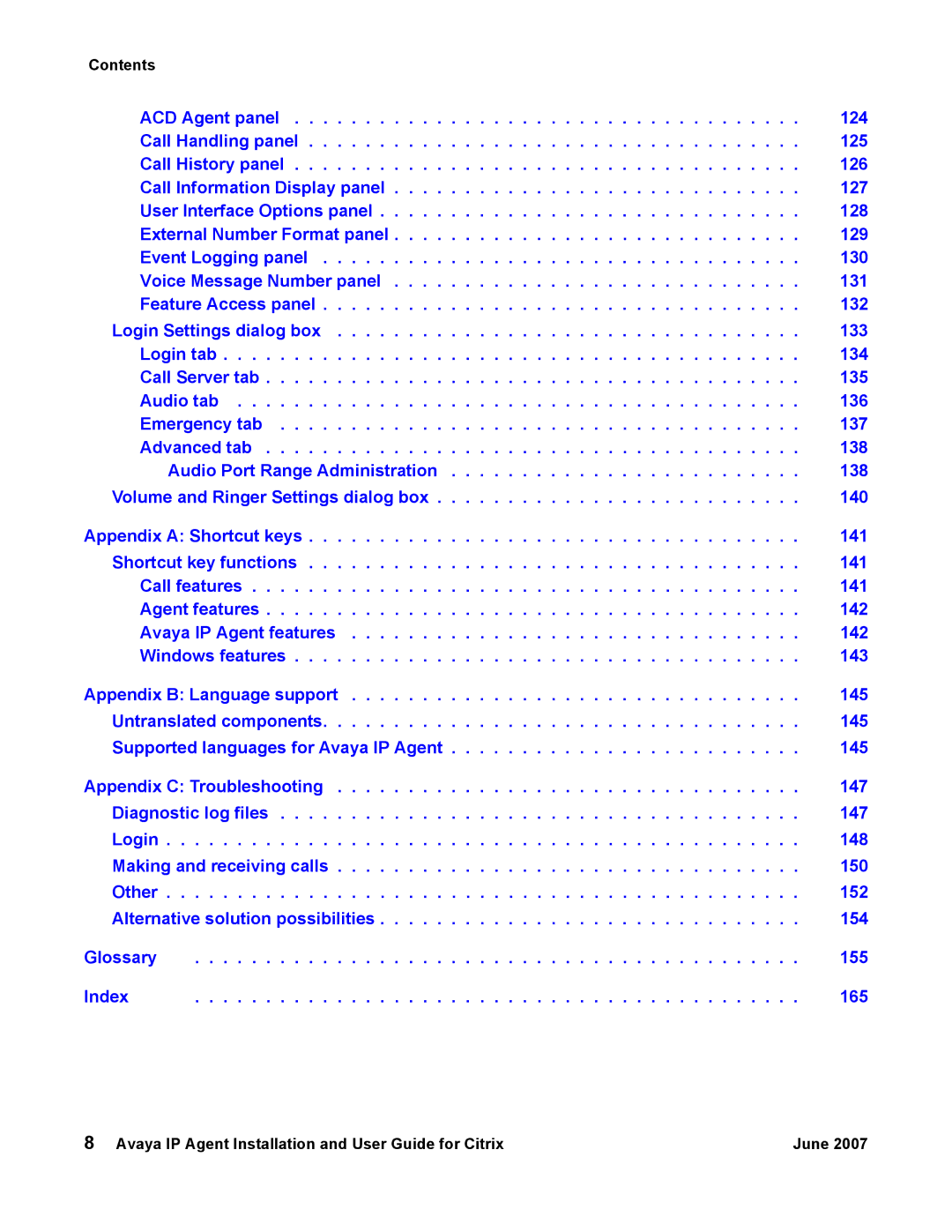 Avaya 7 manual Contents 