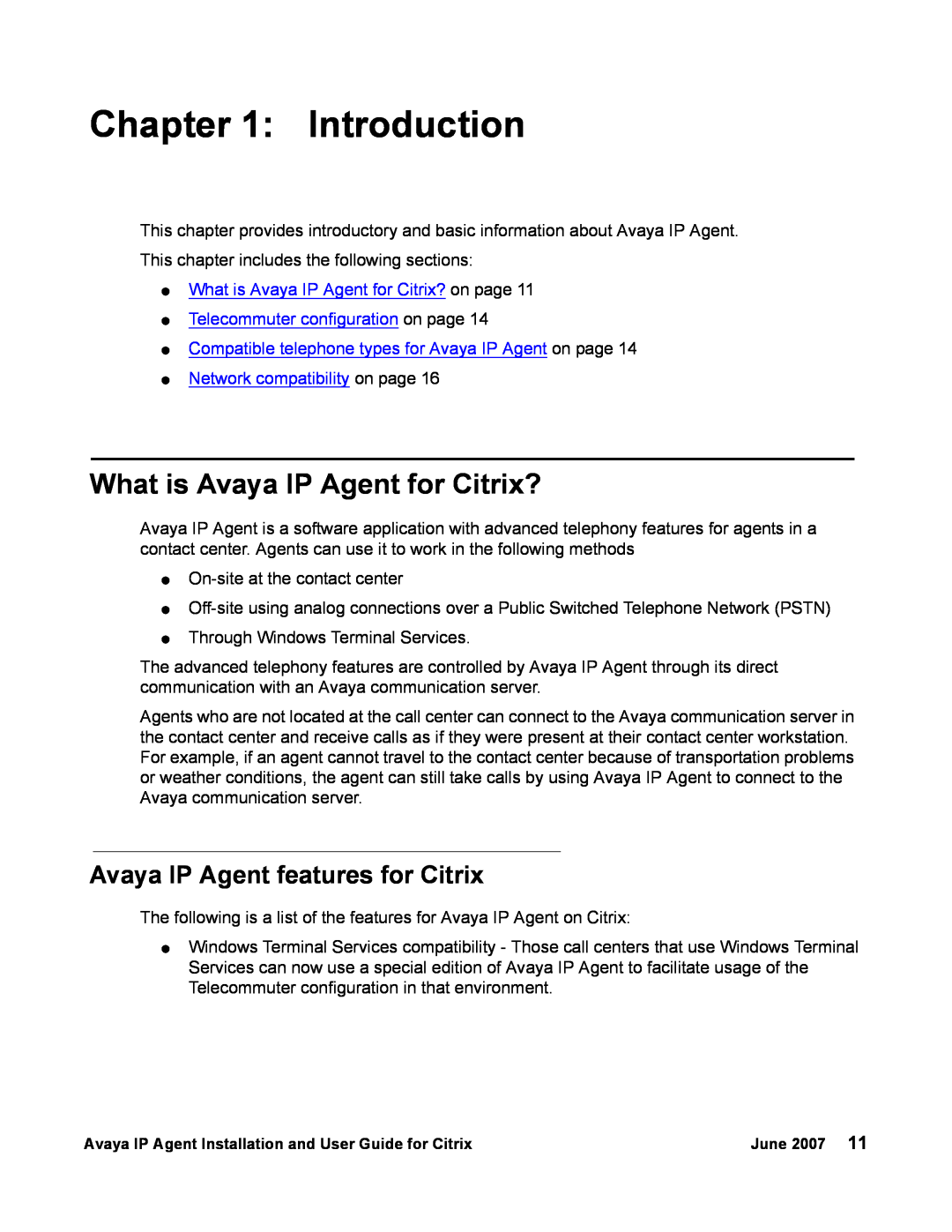 Avaya 7 manual Introduction, What is Avaya IP Agent for Citrix?, Avaya IP Agent features for Citrix 