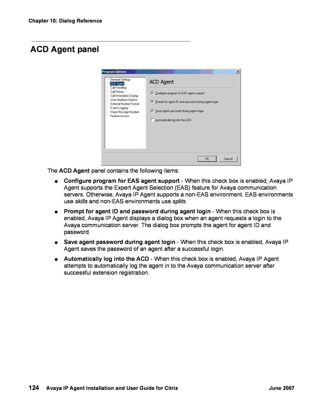 Avaya 7 manual ACD Agent panel 