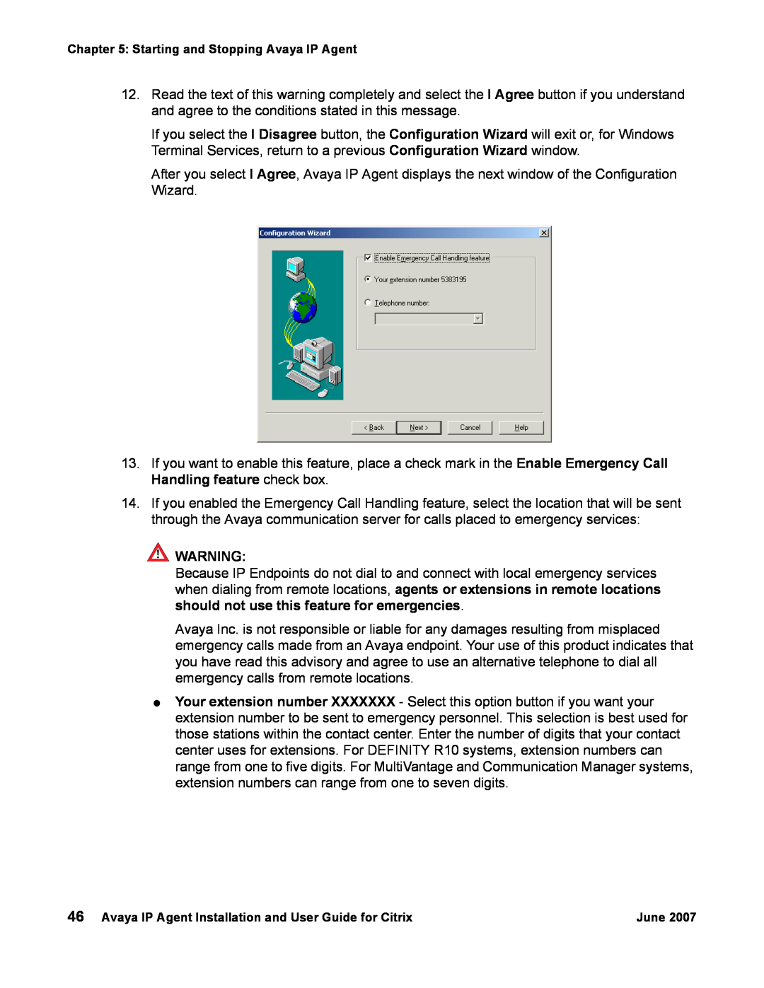 Avaya 7 manual Starting and Stopping Avaya IP Agent, Avaya IP Agent Installation and User Guide for Citrix, June 