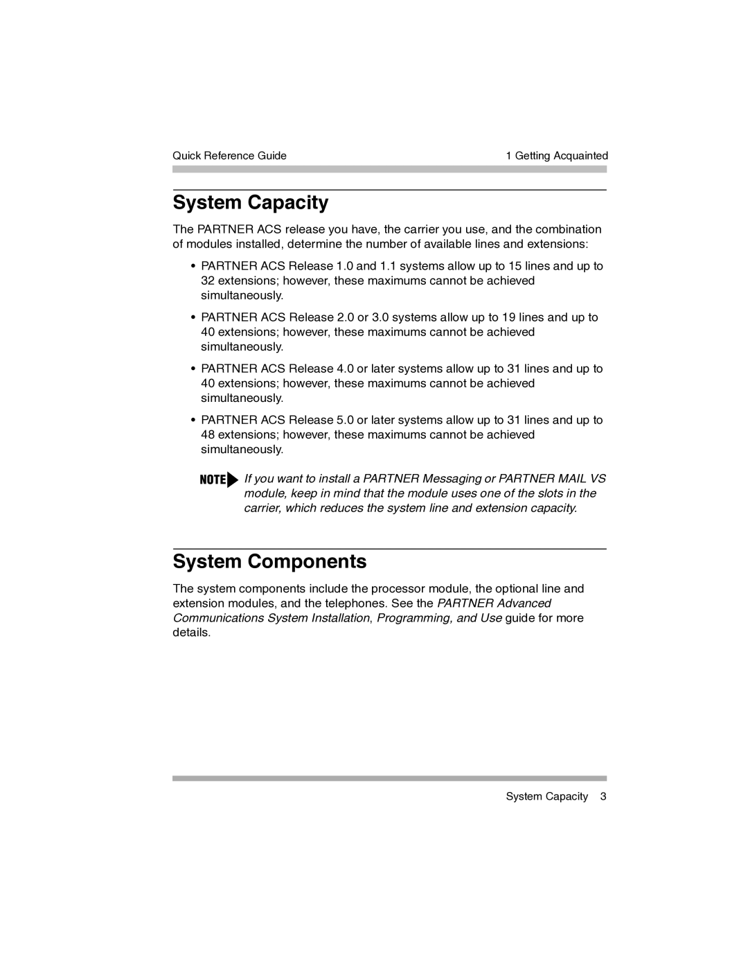 Avaya 700217243 manual System Capacity, System Components 