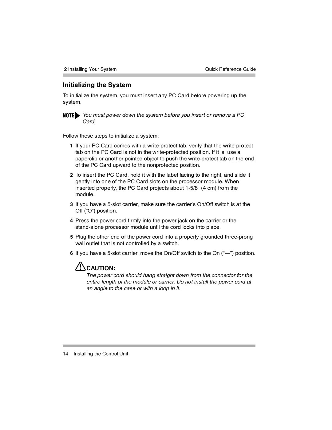 Avaya 700217243 manual Initializing the System 