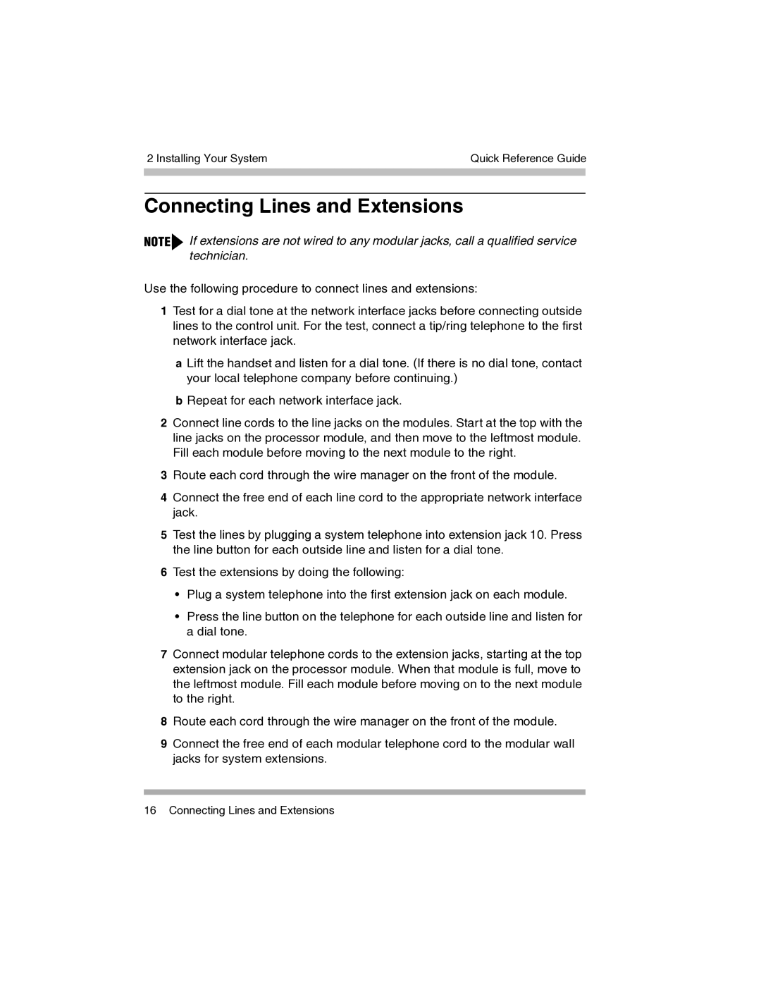 Avaya 700217243 manual Connecting Lines and Extensions 