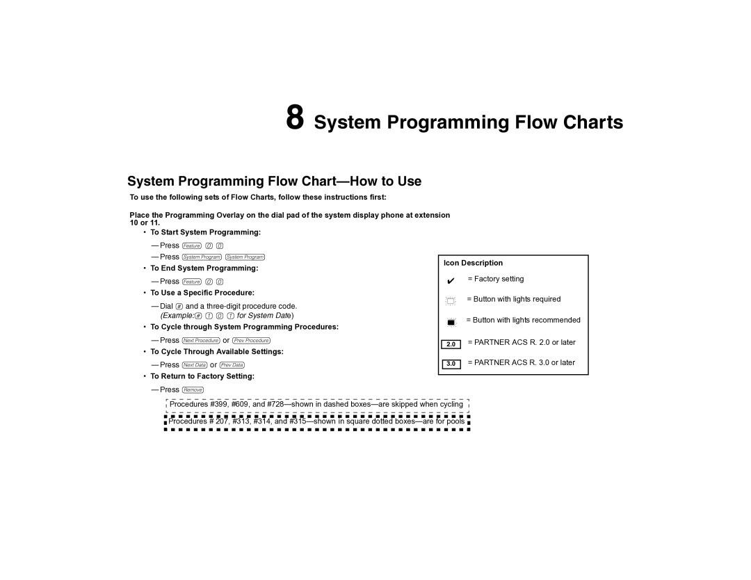 Avaya 700217243 manual System Programming Flow Chart-How to Use 