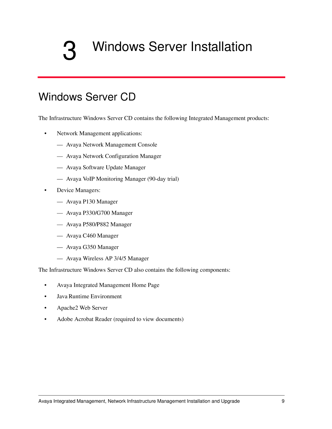 Avaya 555-233-167, 700287337 manual Windows Server Installation, Windows Server CD 