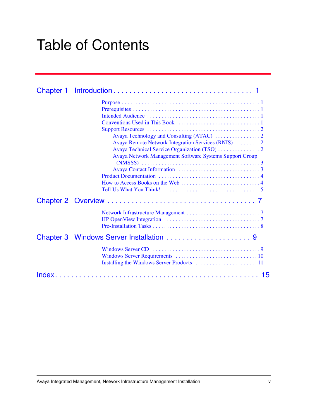 Avaya 555-233-167, 700287337 manual Table of Contents 