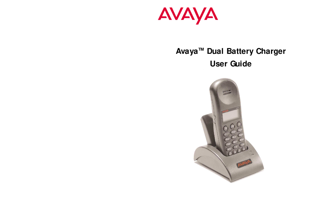 Avaya 72-0079-20 manual AvayaTM Dual Battery Charger User Guide 