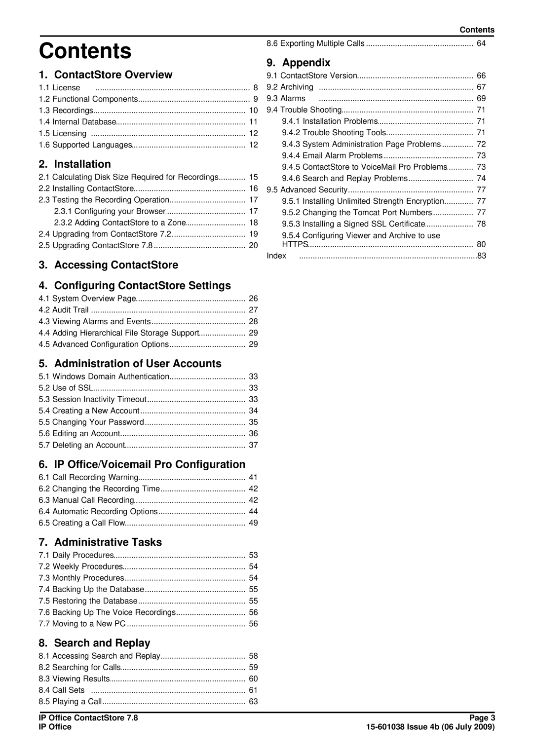 Avaya 7.8 manual Contents 