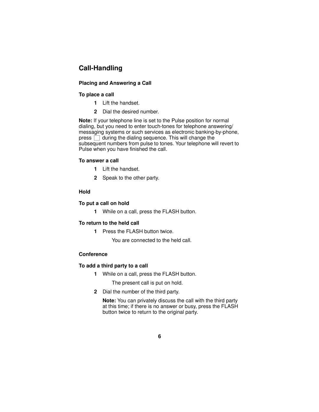 Avaya 9101 manual Call-Handling 