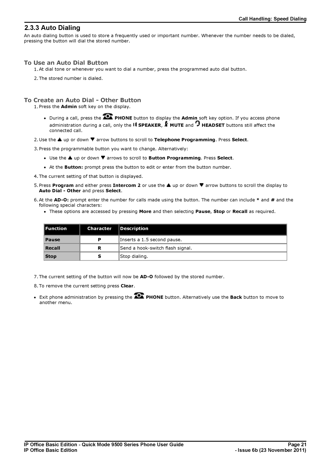 Avaya 9500 Series manual Auto Dialing, To Use an Auto Dial Button, To Create an Auto Dial Other Button 