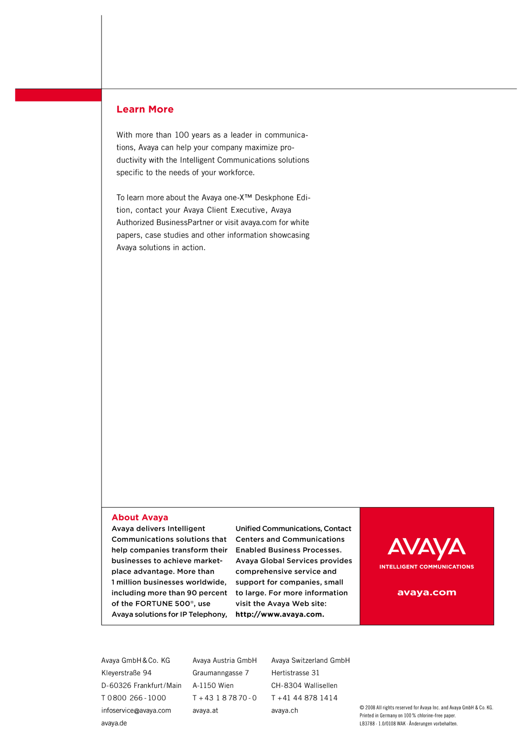 Avaya 9600 Series manual Learn More, About Avaya 