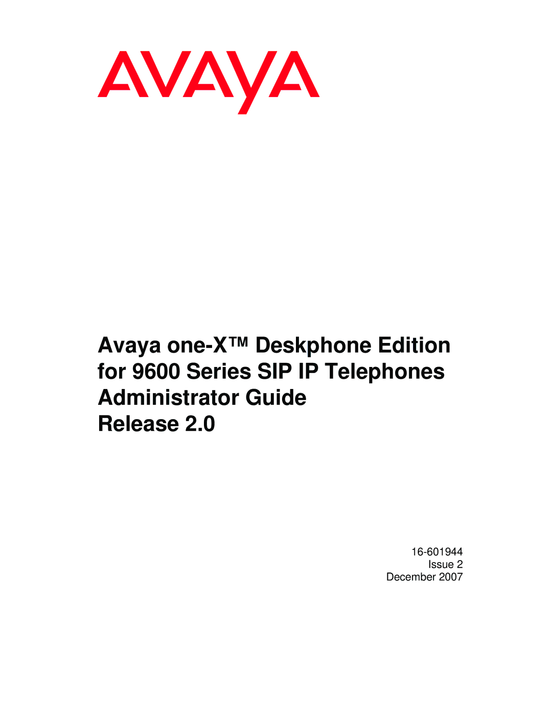 Avaya 9600 manual Avaya one-X Deskphone Edition 