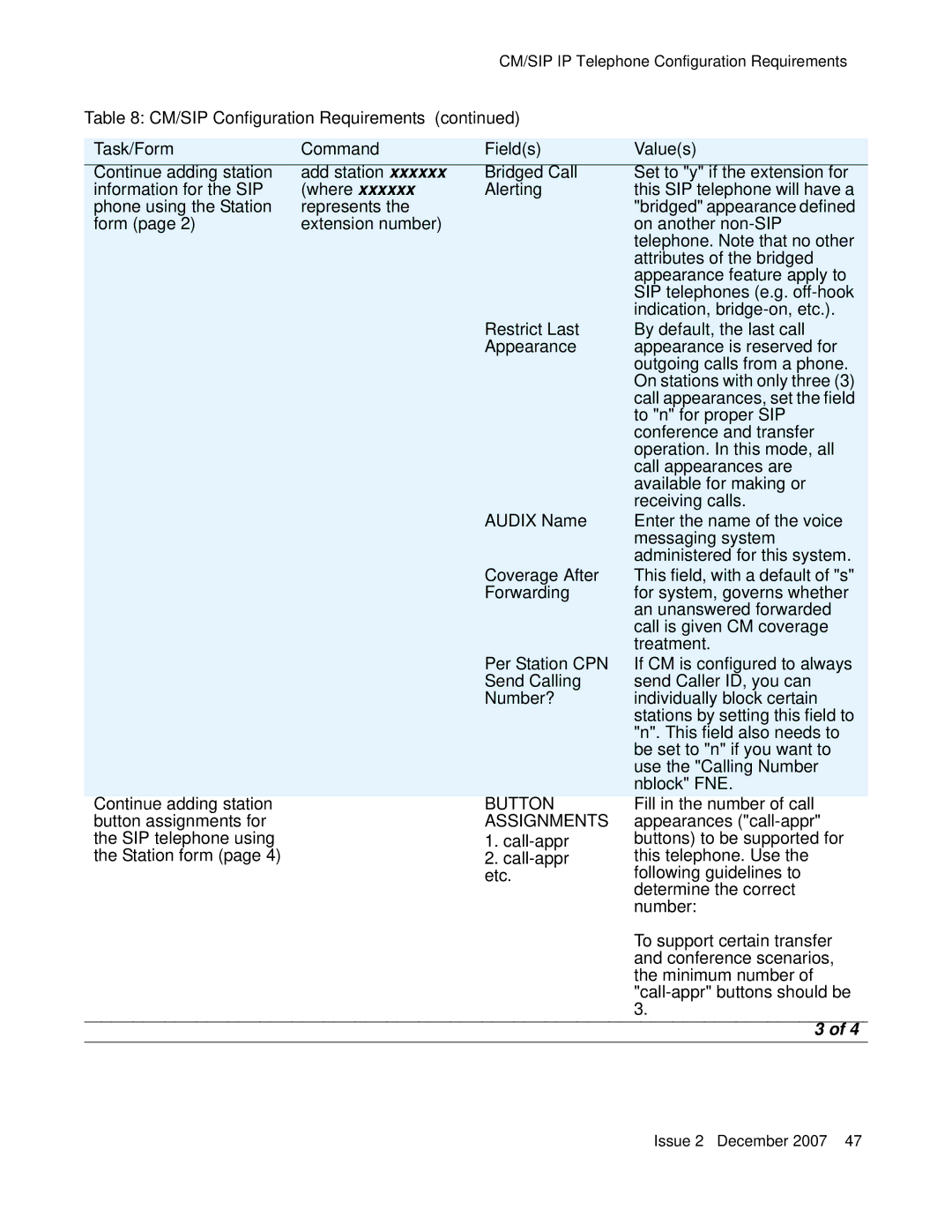 Avaya 9600 manual Button Assignments 