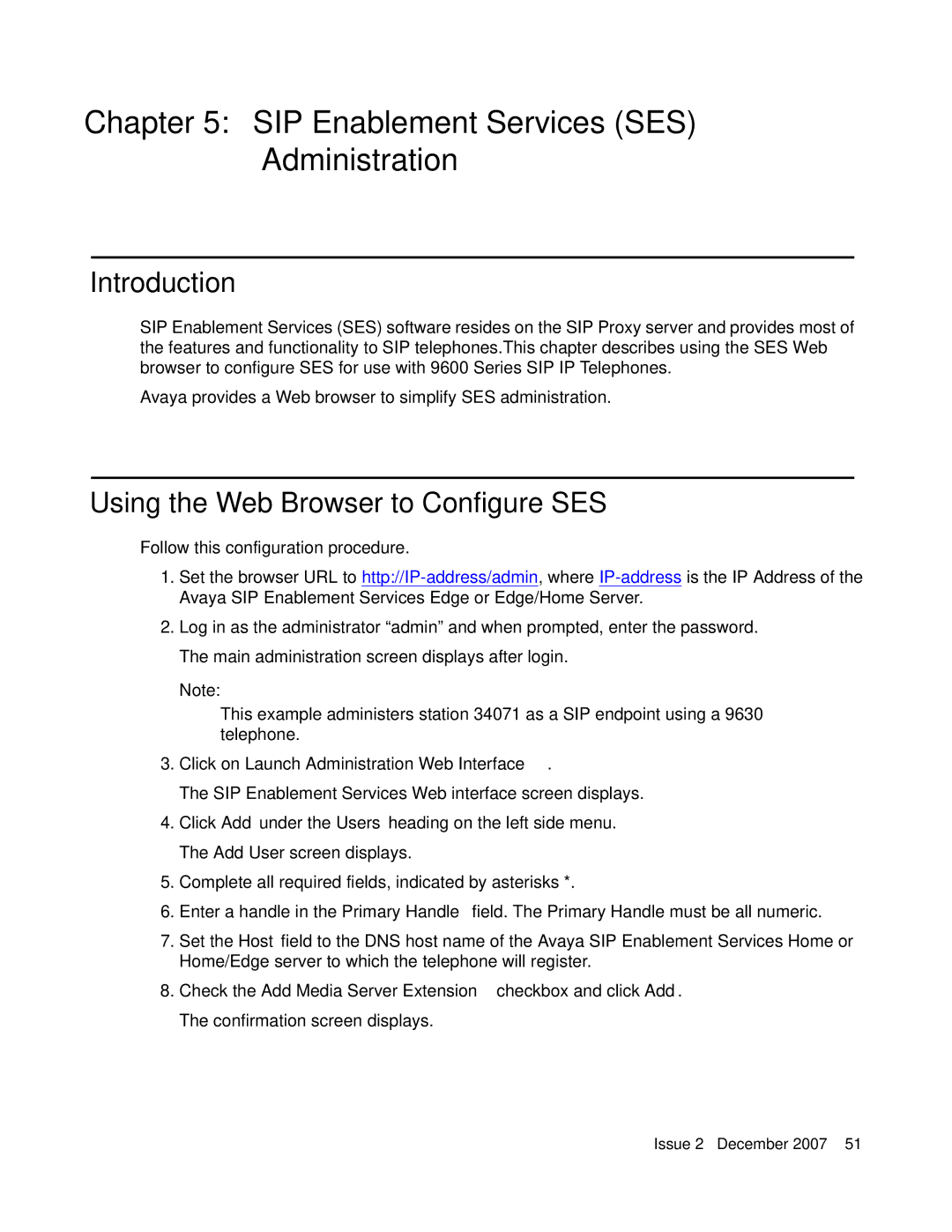 Avaya 9600 manual SIP Enablement Services SES Administration, Introduction, Using the Web Browser to Configure SES 