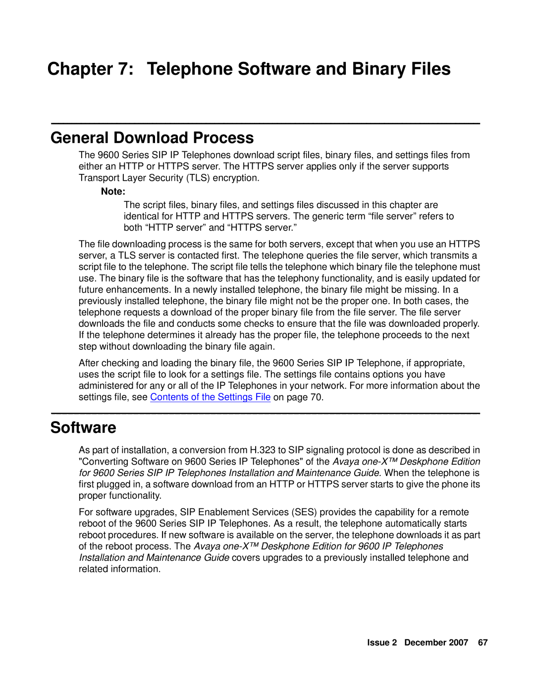 Avaya 9600 manual Telephone Software and Binary Files, General Download Process 