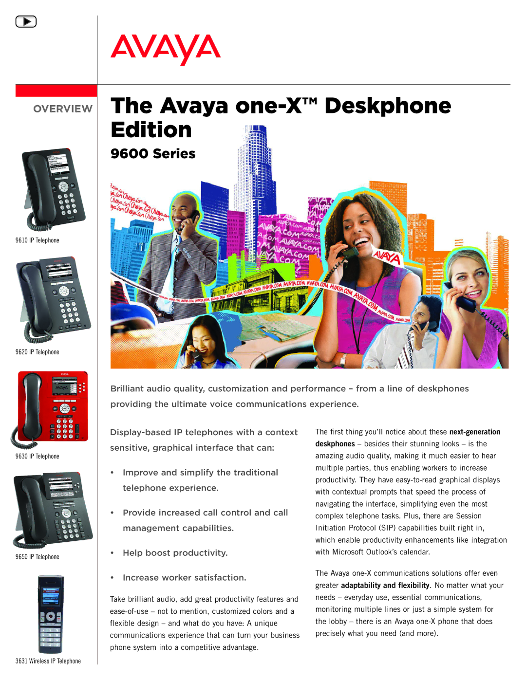 Avaya 9600 manual Avaya one-X Deskphone Edition 