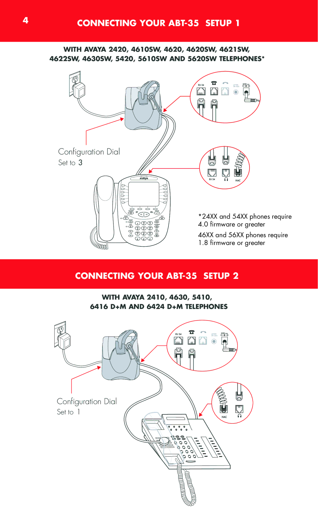 Avaya ABT-34 manual Connecting Your ABT-35 Setup, Configuration Dial 