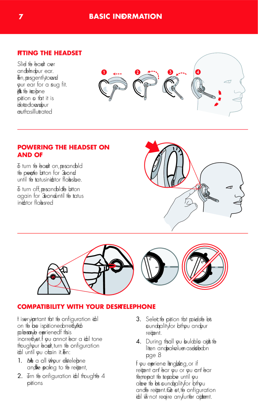 Avaya ABT-34 manual Basic Information, Fitting the Headset 