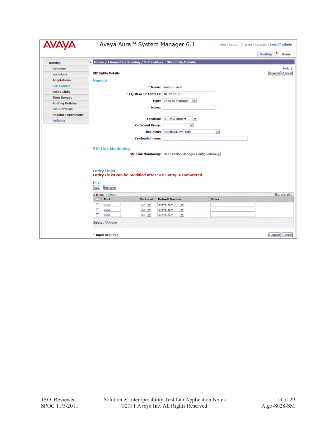 Avaya ALGO-8028-SM manual 