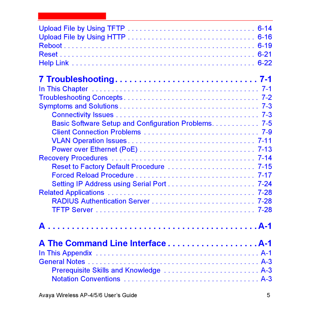 Avaya AP-5, AP-4, AP-6 manual Troubleshooting 