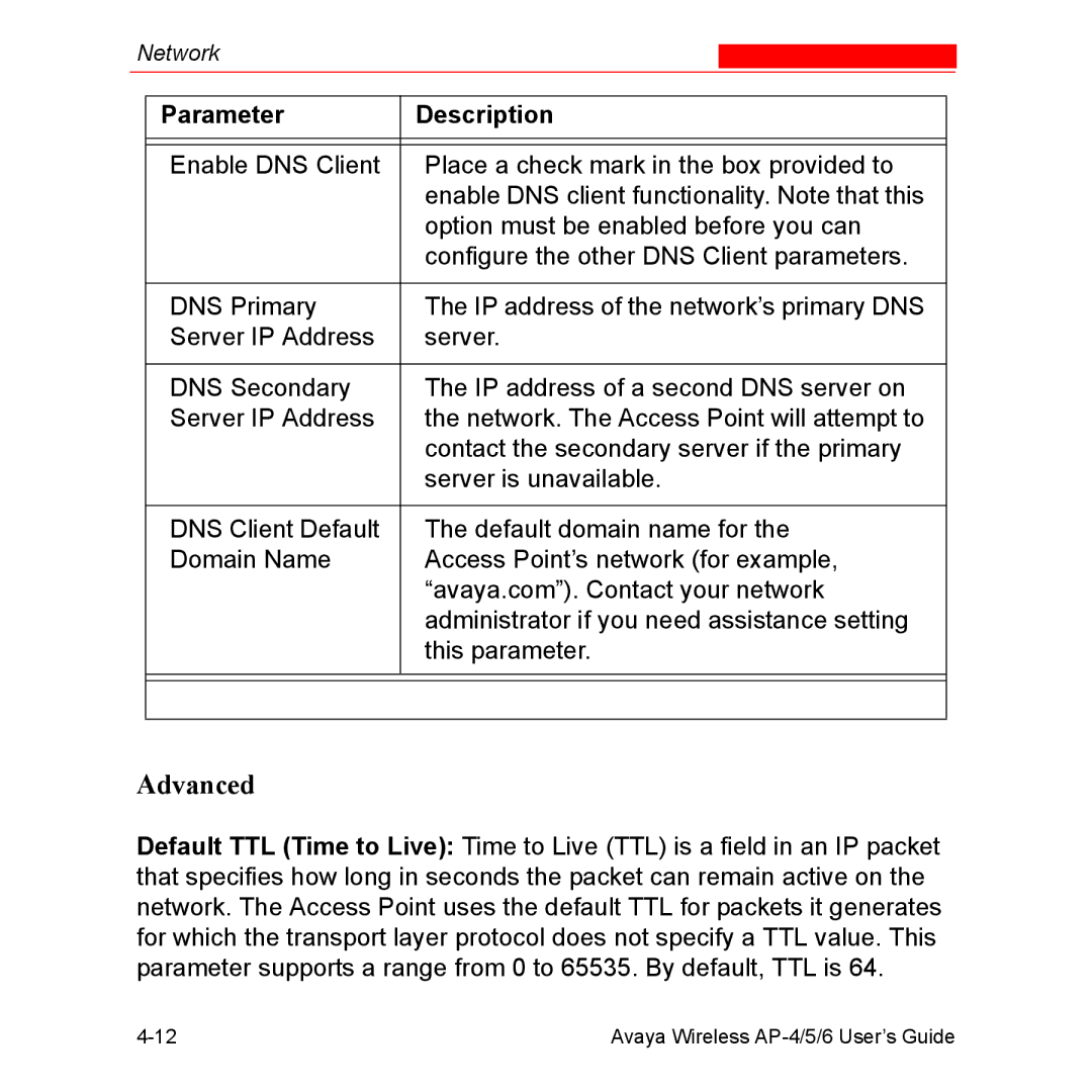 Avaya AP-5, AP-4, AP-6 manual Advanced 