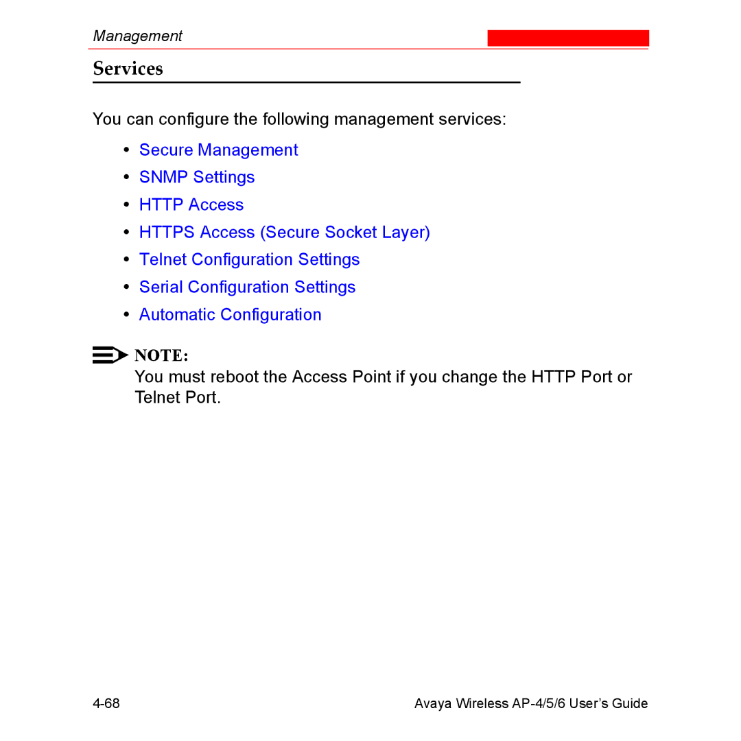 Avaya AP-6, AP-4, AP-5 manual Services 