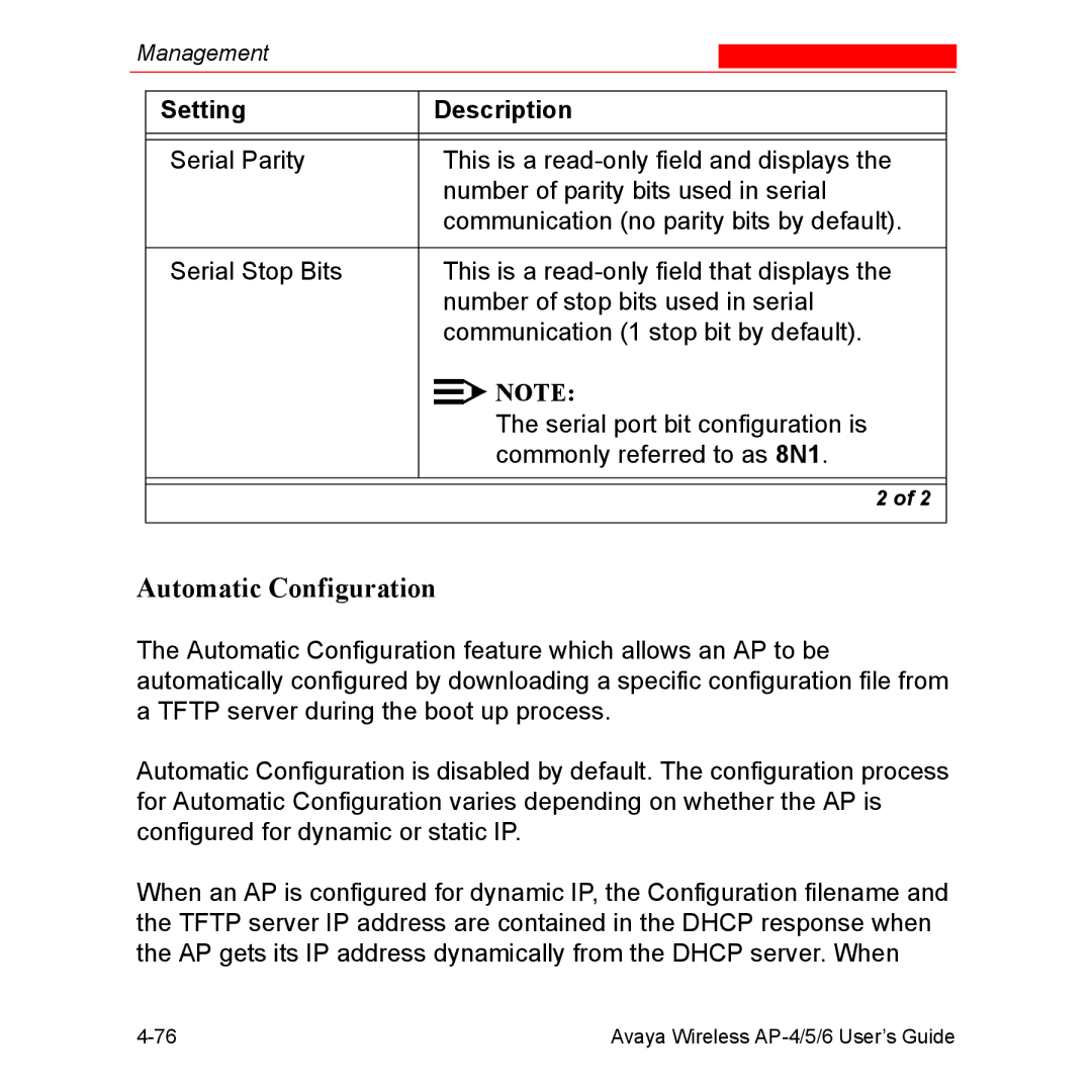 Avaya AP-4, AP-6, AP-5 manual Automatic Configuration 