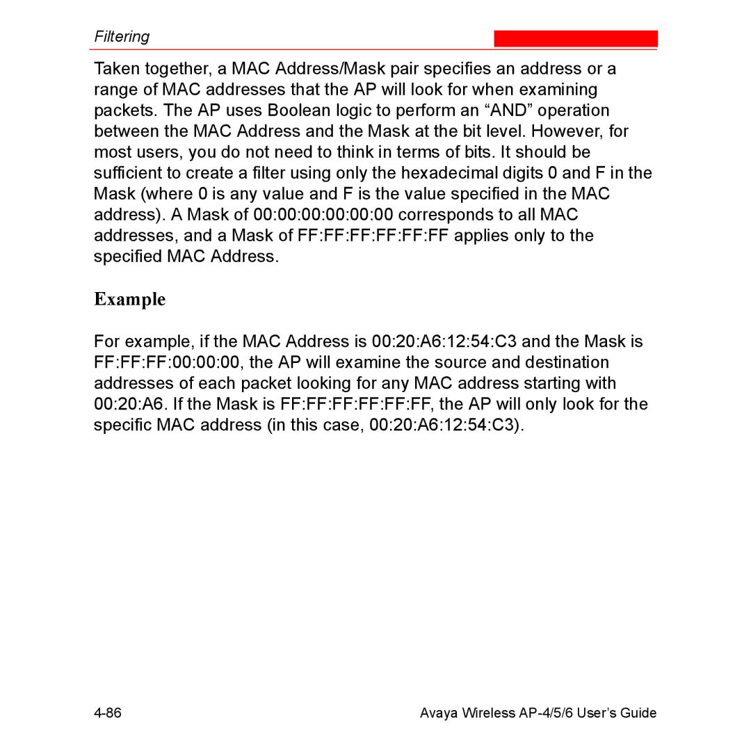 Avaya AP-6, AP-4, AP-5 manual Example 