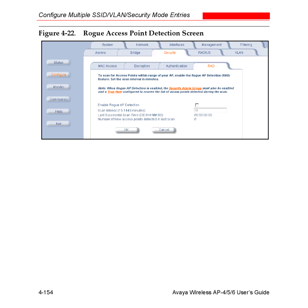 Avaya AP-4, AP-6, AP-5 manual Rogue Access Point Detection Screen 