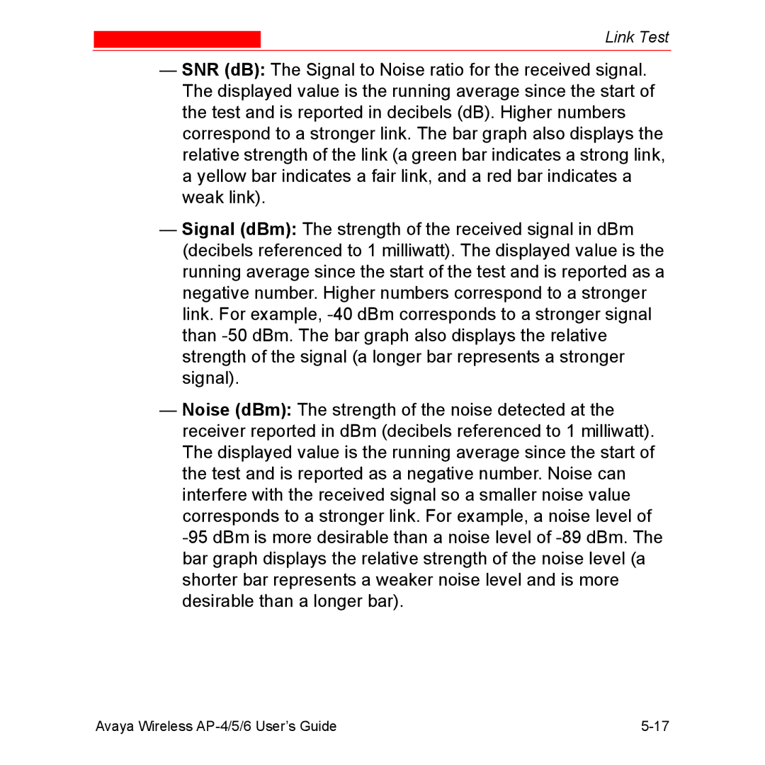 Avaya AP-4, AP-6, AP-5 manual Link Test 