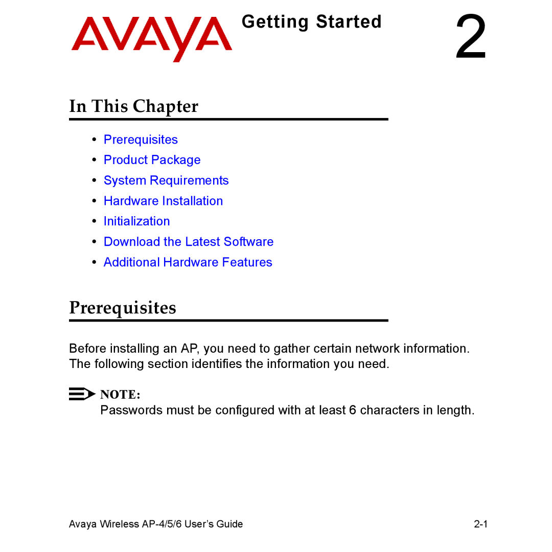 Avaya AP-6, AP-4, AP-5 manual This Chapter, Prerequisites 