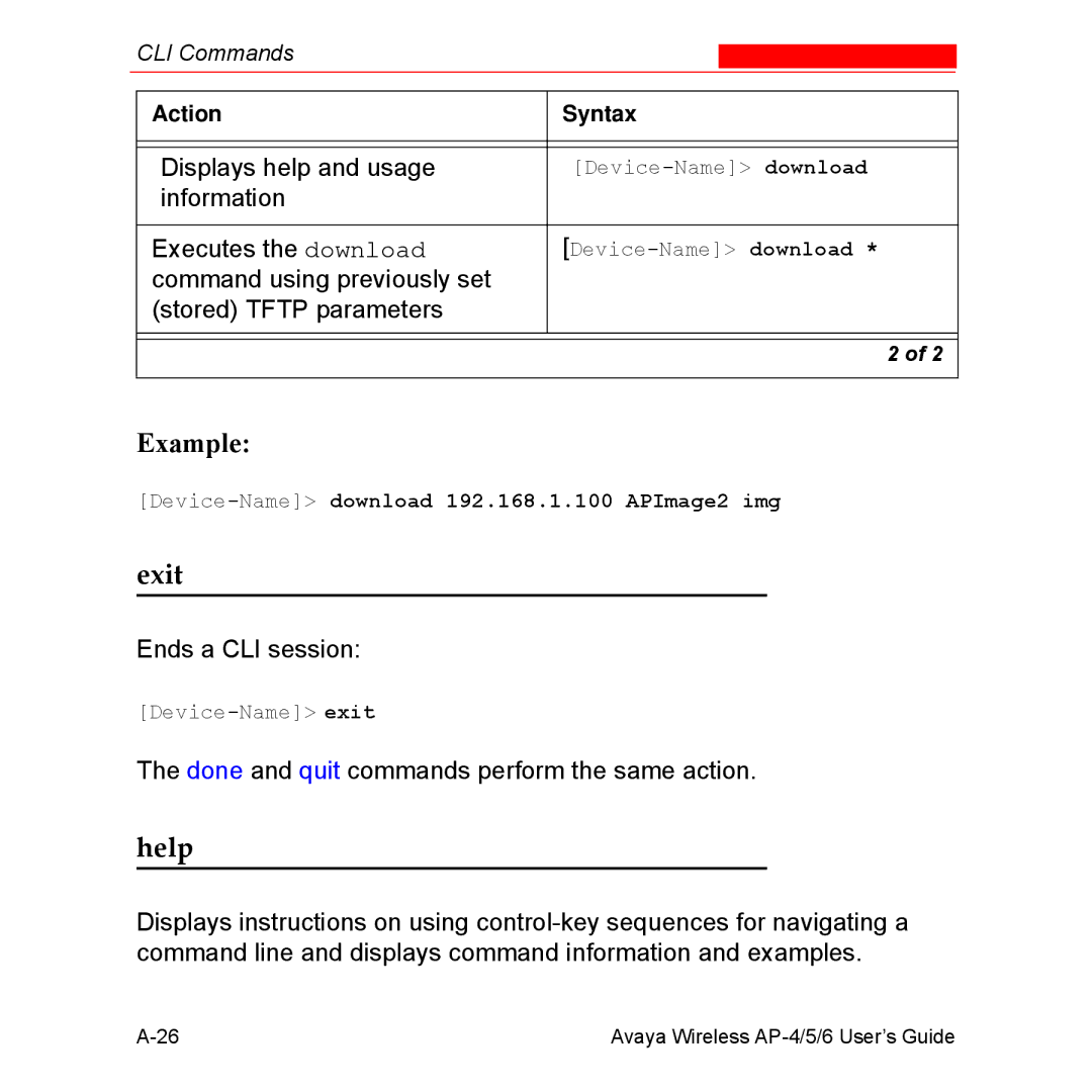 Avaya AP-4, AP-6, AP-5 manual Exit, Help 