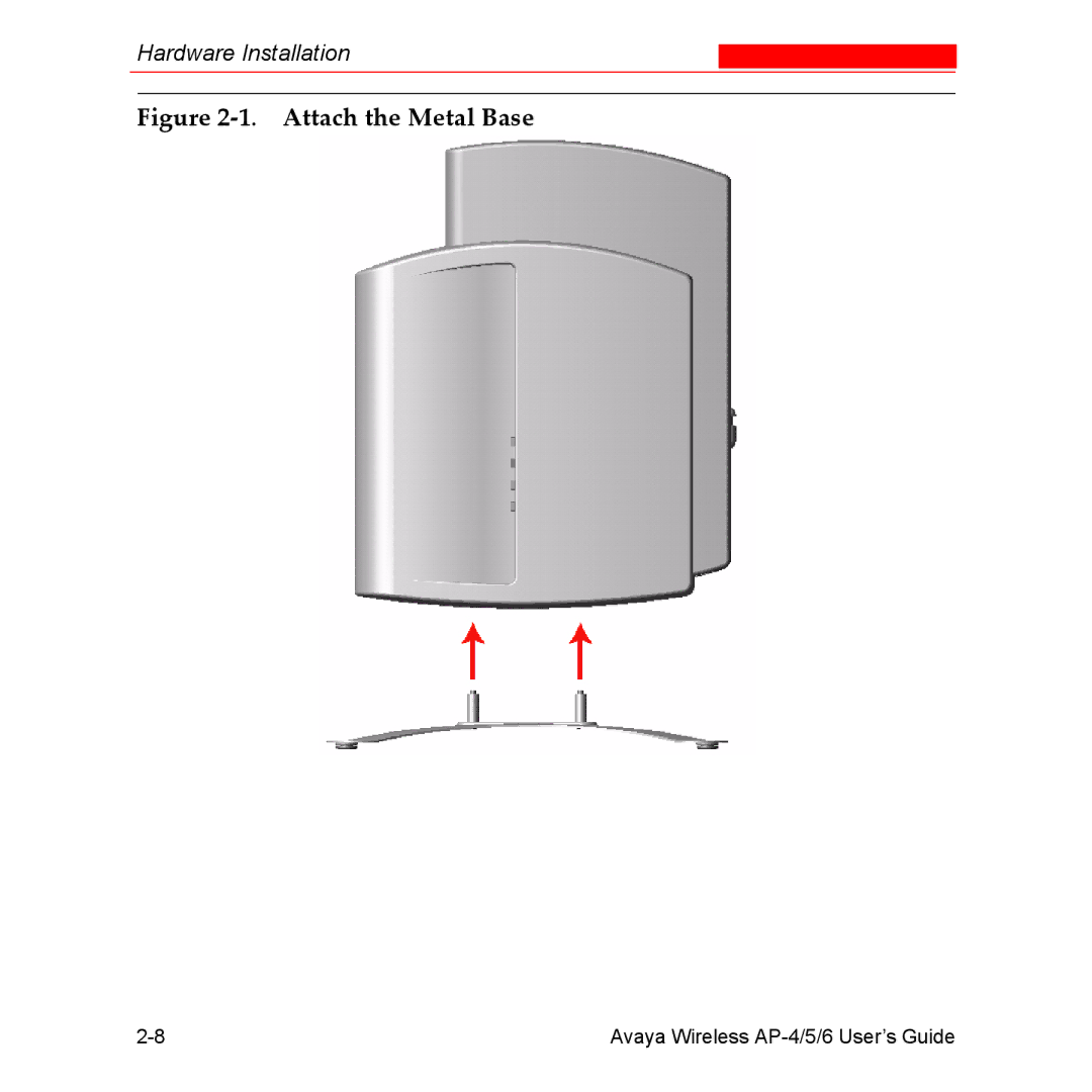 Avaya AP-5, AP-4, AP-6 manual Attach the Metal Base 