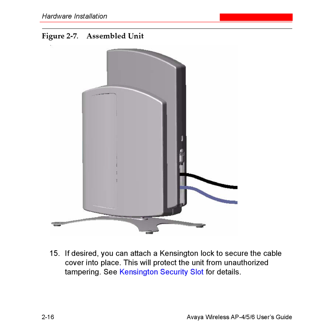 Avaya AP-6, AP-4, AP-5 manual Assembled Unit 