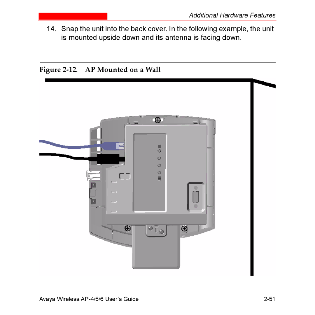 Avaya AP-4, AP-6, AP-5 manual AP Mounted on a Wall 