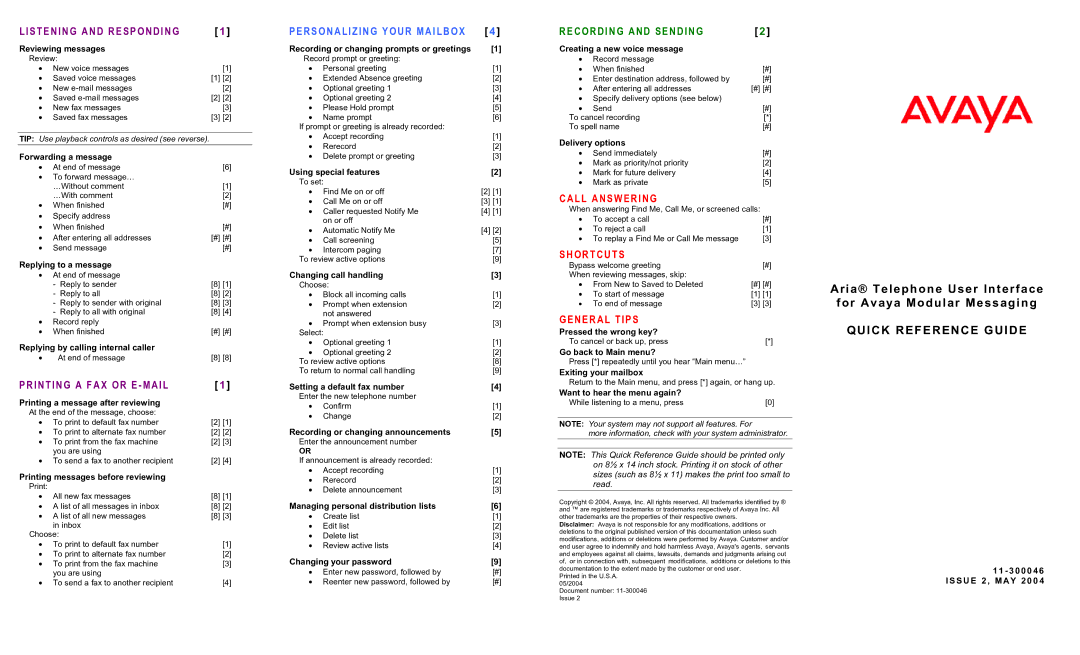 Avaya Aria manual Reviewing messages, Forwarding a message, Replying to a message, Replying by calling internal caller 