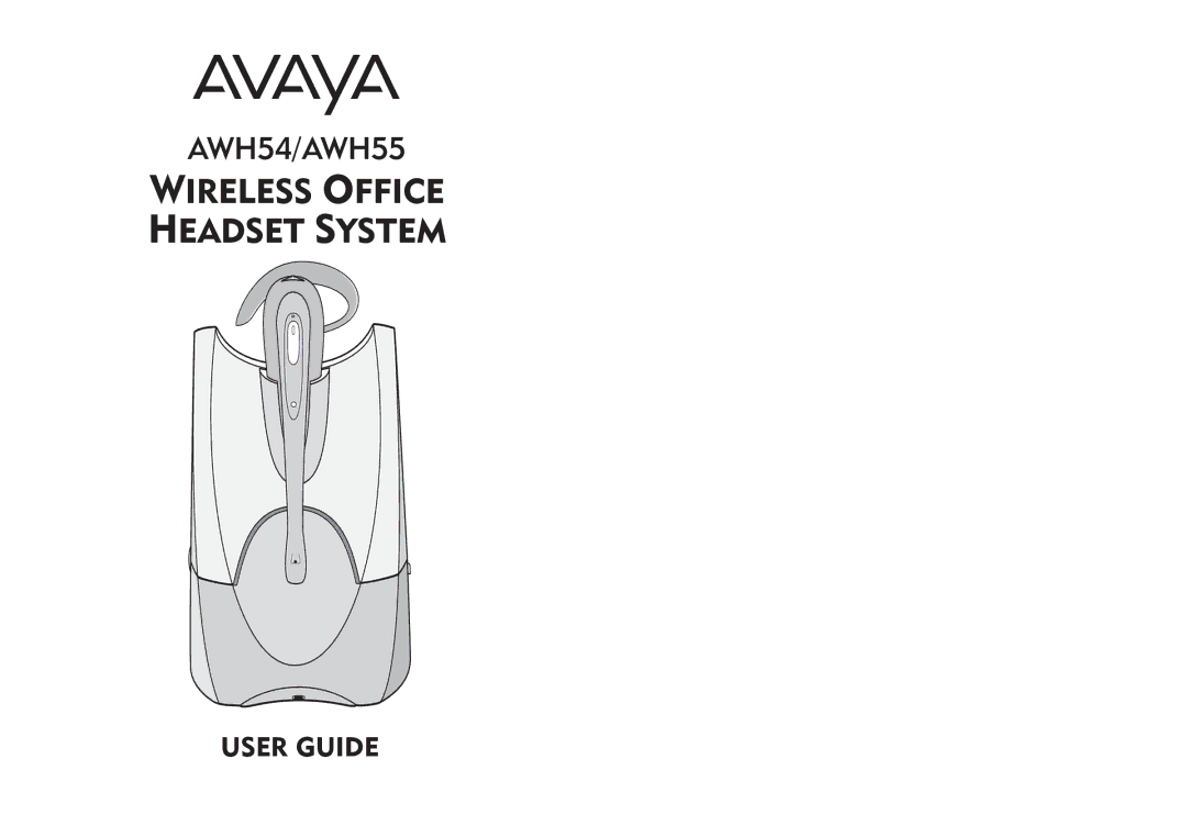 Avaya AWH-55 manual Wireless Office Headset System 