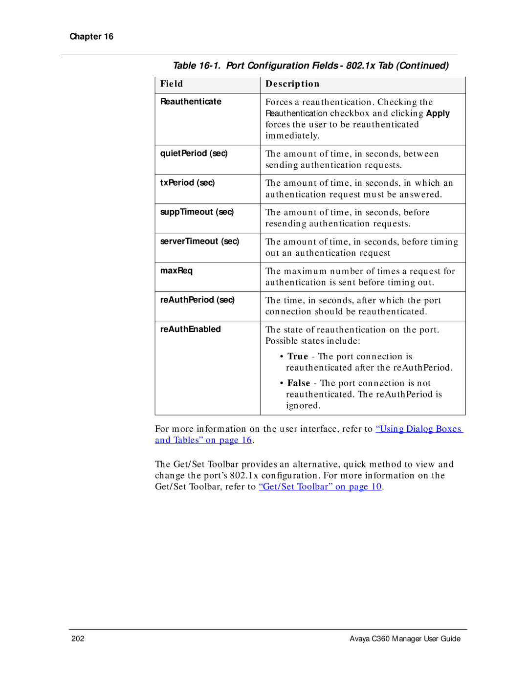 Avaya C360 manual Forces a reauthentication. Checking 